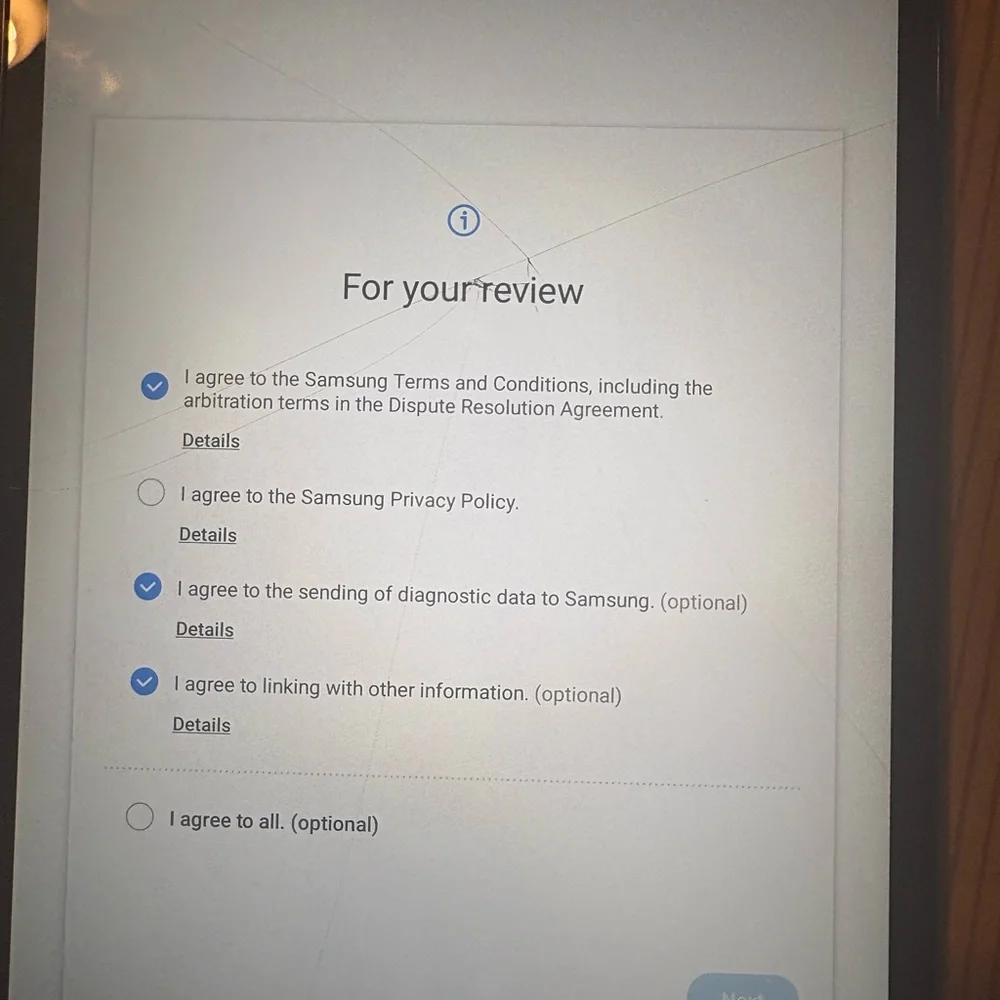 Samsung Galaxy Tab, likely a Samsung Galaxy Tab S6 Lite